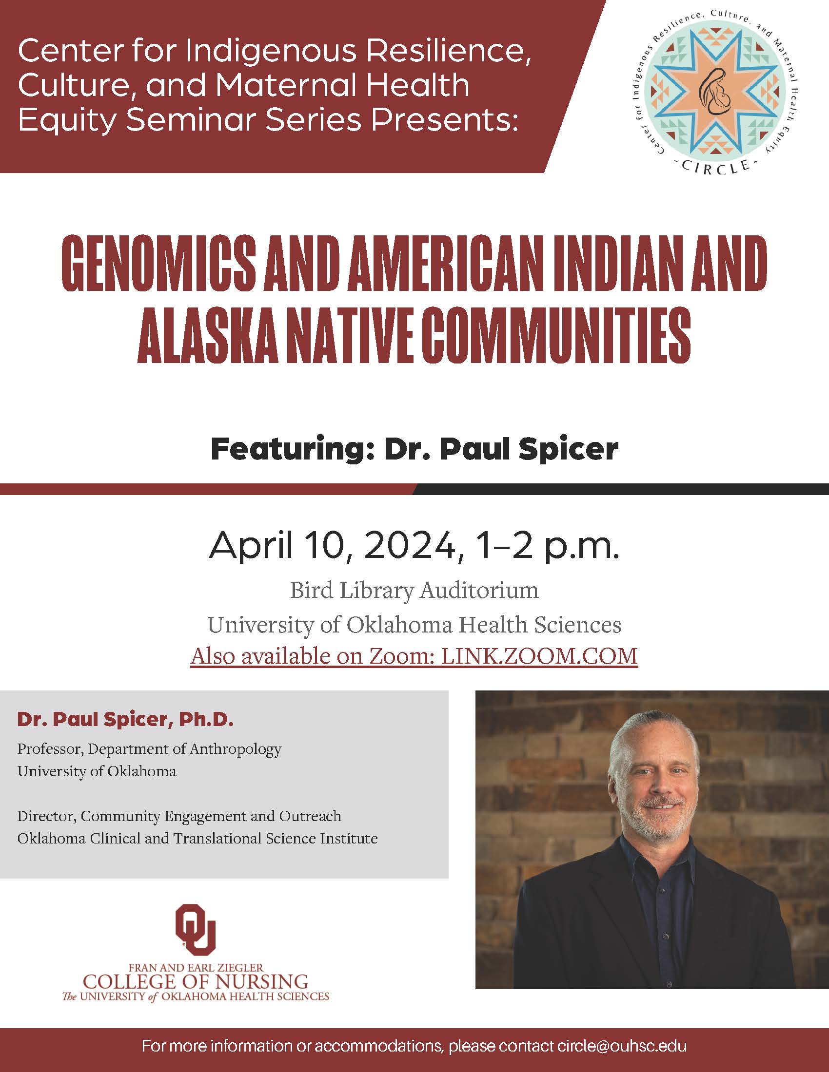 CIRCLE Series April 10 2024  Spicer E Flyer